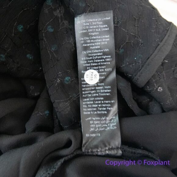 New! City Chic Scattered Glow Dress‎ - emerald, size M/18 - Picture 16 of 16